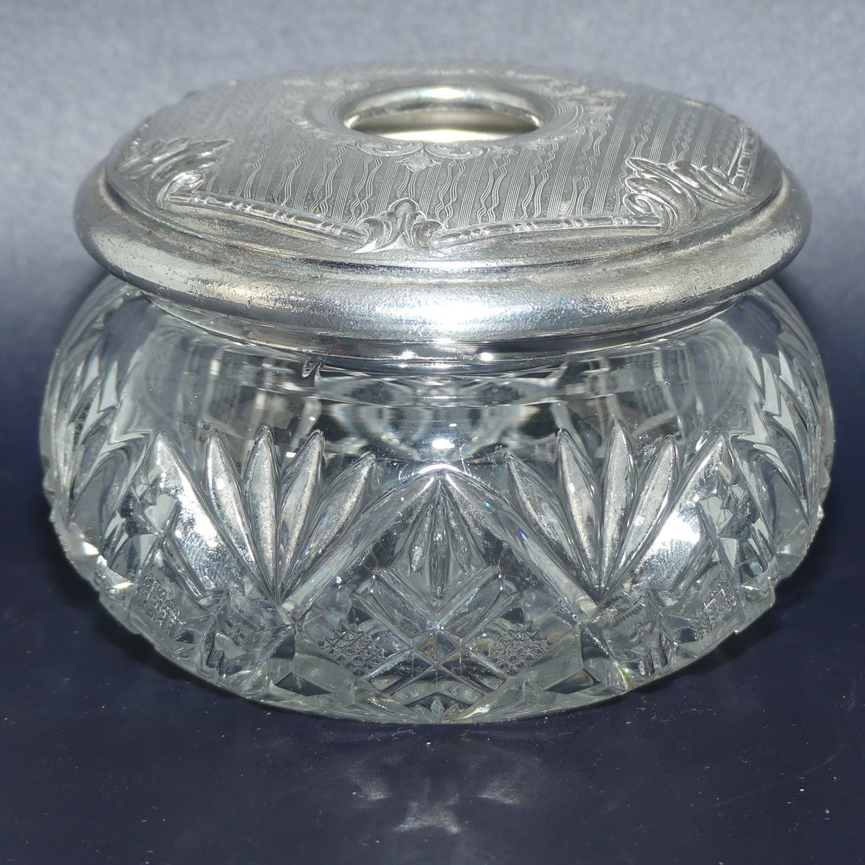 Homan Manufacturing Corp USA White Metal | Britannia Metal crystal base hair tidy