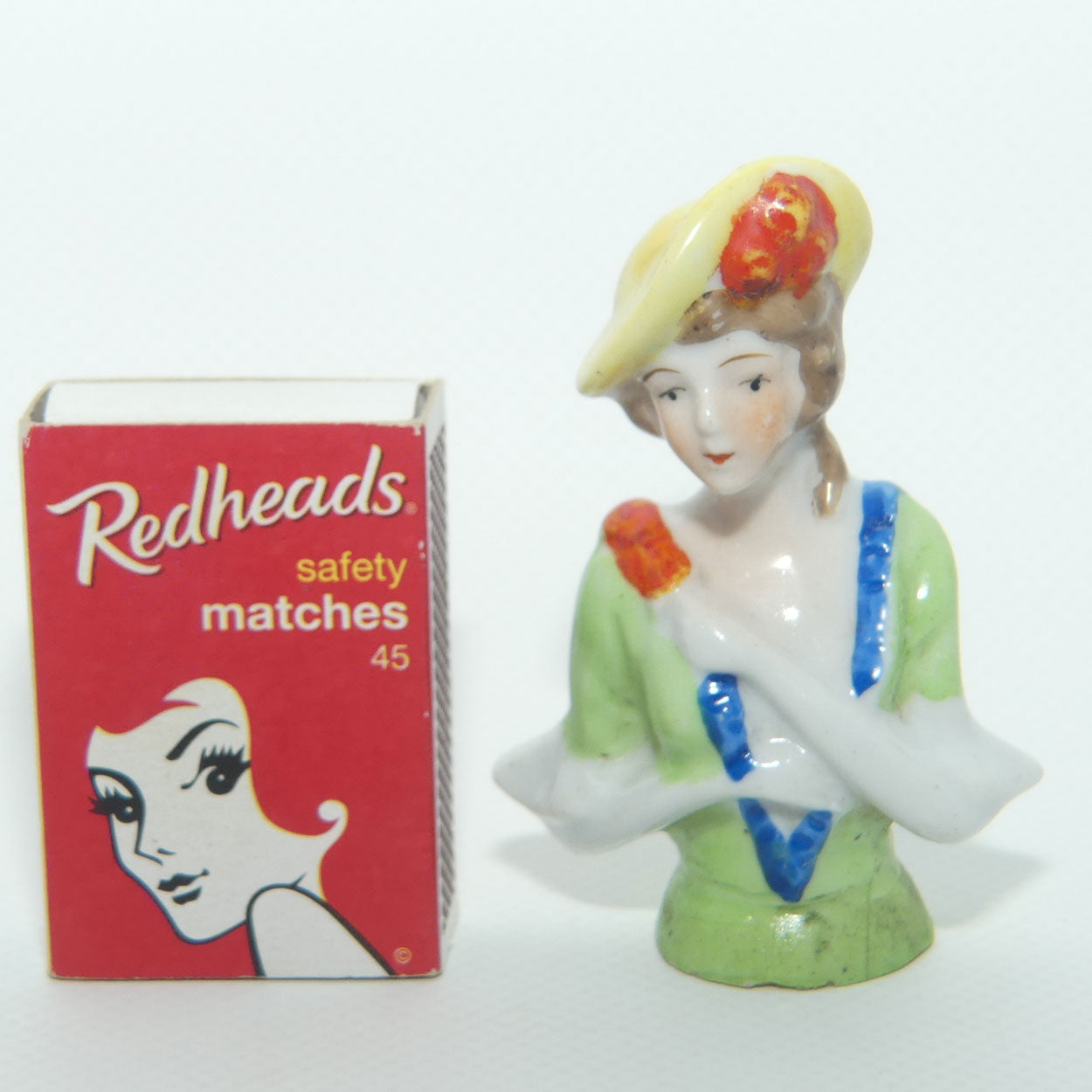 Japanese made Half Doll | Yellow Hat