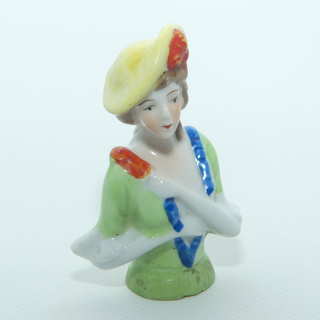 Japanese made Half Doll | Yellow Hat