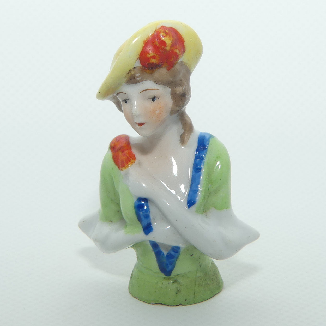 Japanese made Half Doll | Yellow Hat