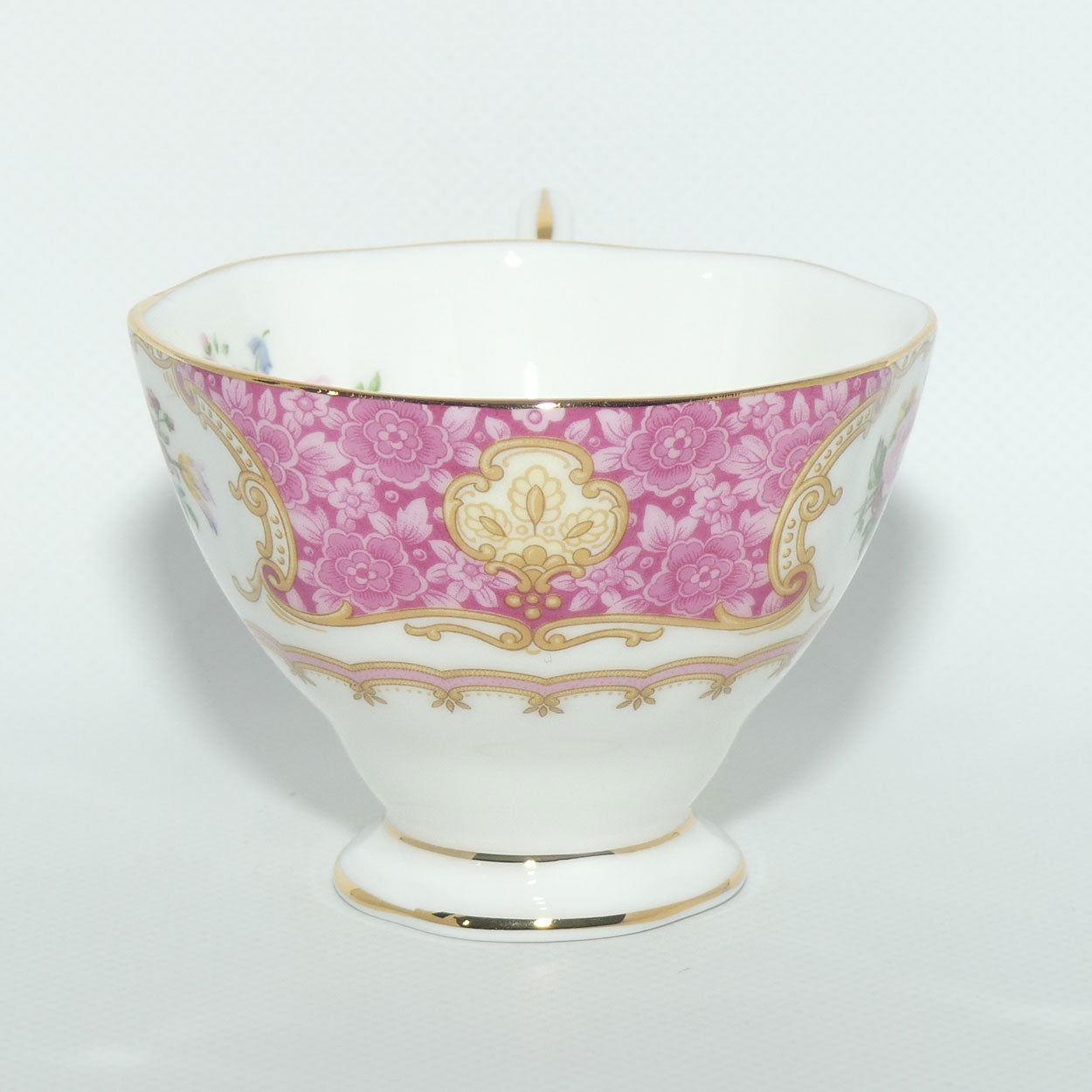 Royal Albert Bone China Lady Carlyle trio | Pink | Malvern | © 1944 Royal Albert Ltd