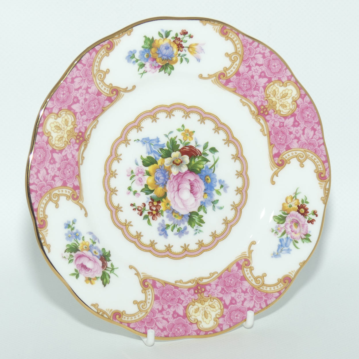 Royal Albert Bone China Lady Carlyle trio | Pink | Malvern | © 1944 Royal Albert Ltd