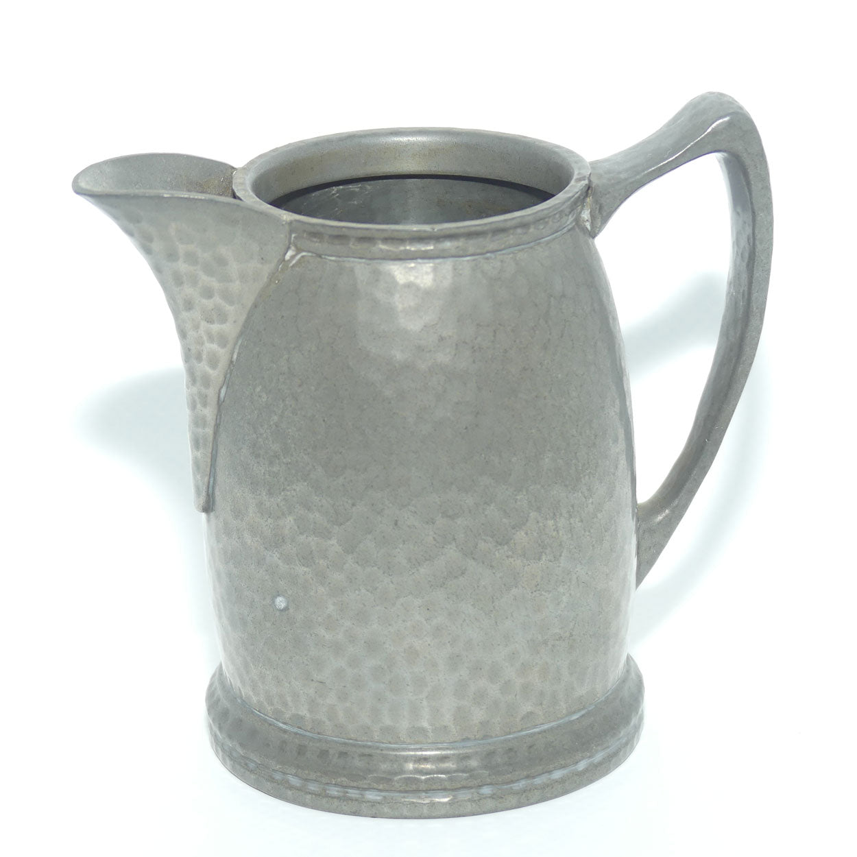 English Arts and Crafts | Hampden Pewter hand beaten milk jug