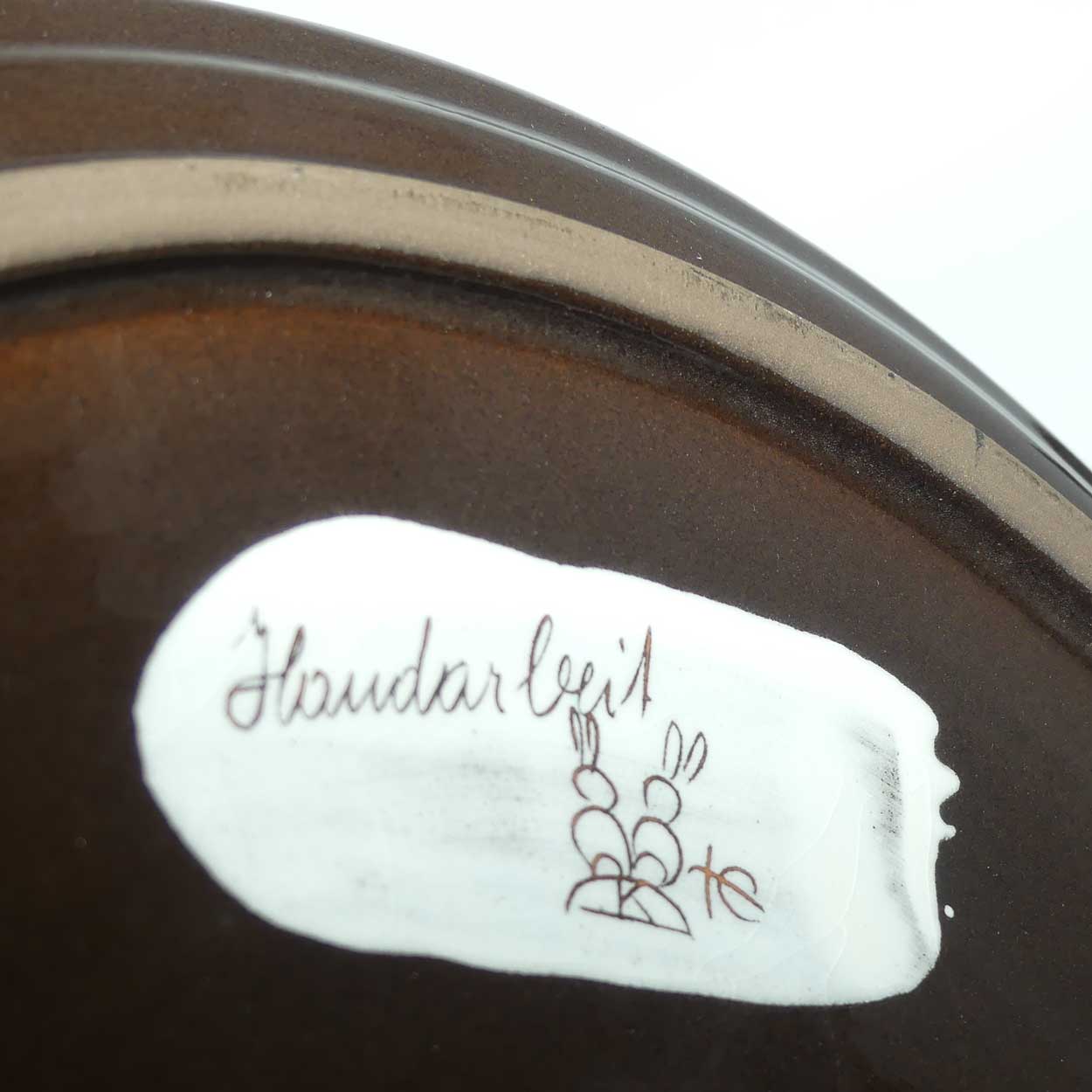 Gebruder Haas Handarbeit Liechtenstein mid century pottery plate | Butterflies design