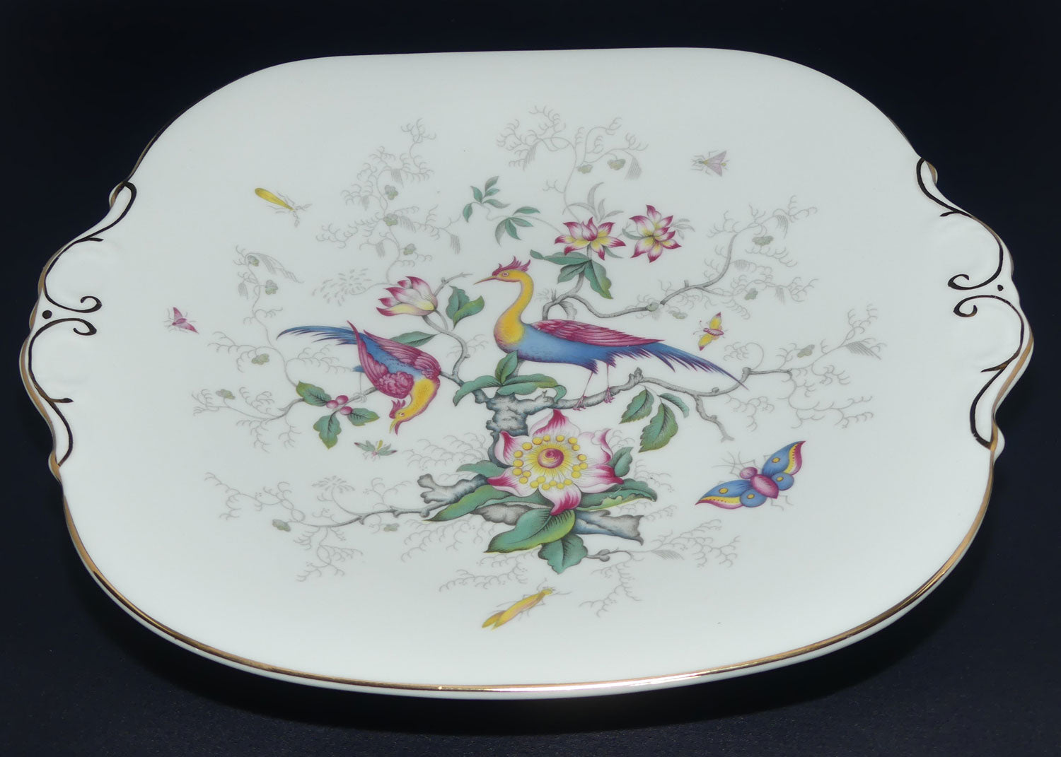 Coalport Bone China | Tulip Tree pattern | handled cake plate