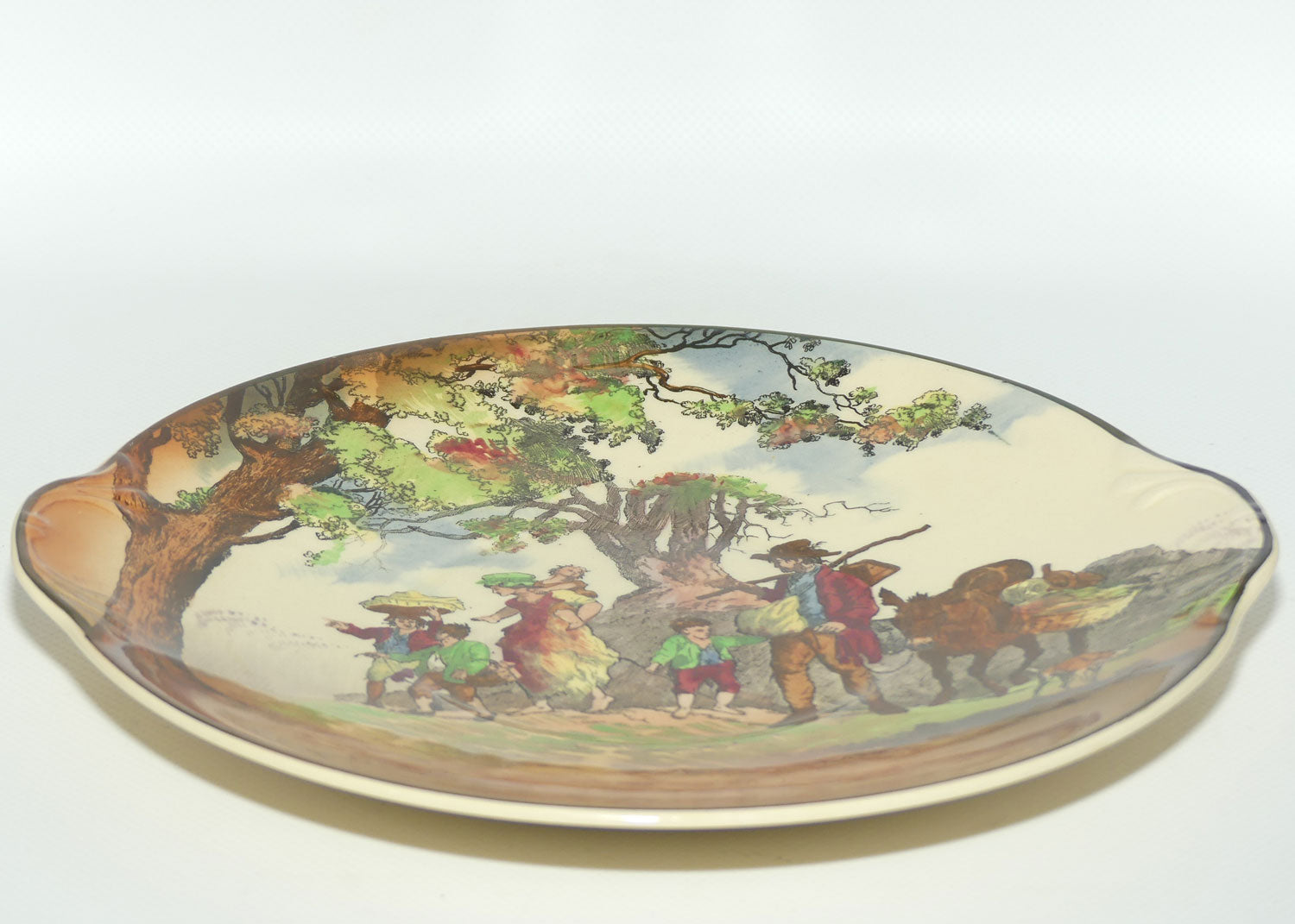Royal Doulton Gleaners and Gypsies round handled cake plate D4983
