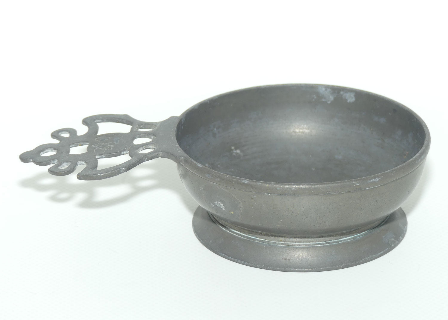 French late 18th to early 19th Century Pewter handled Porringer