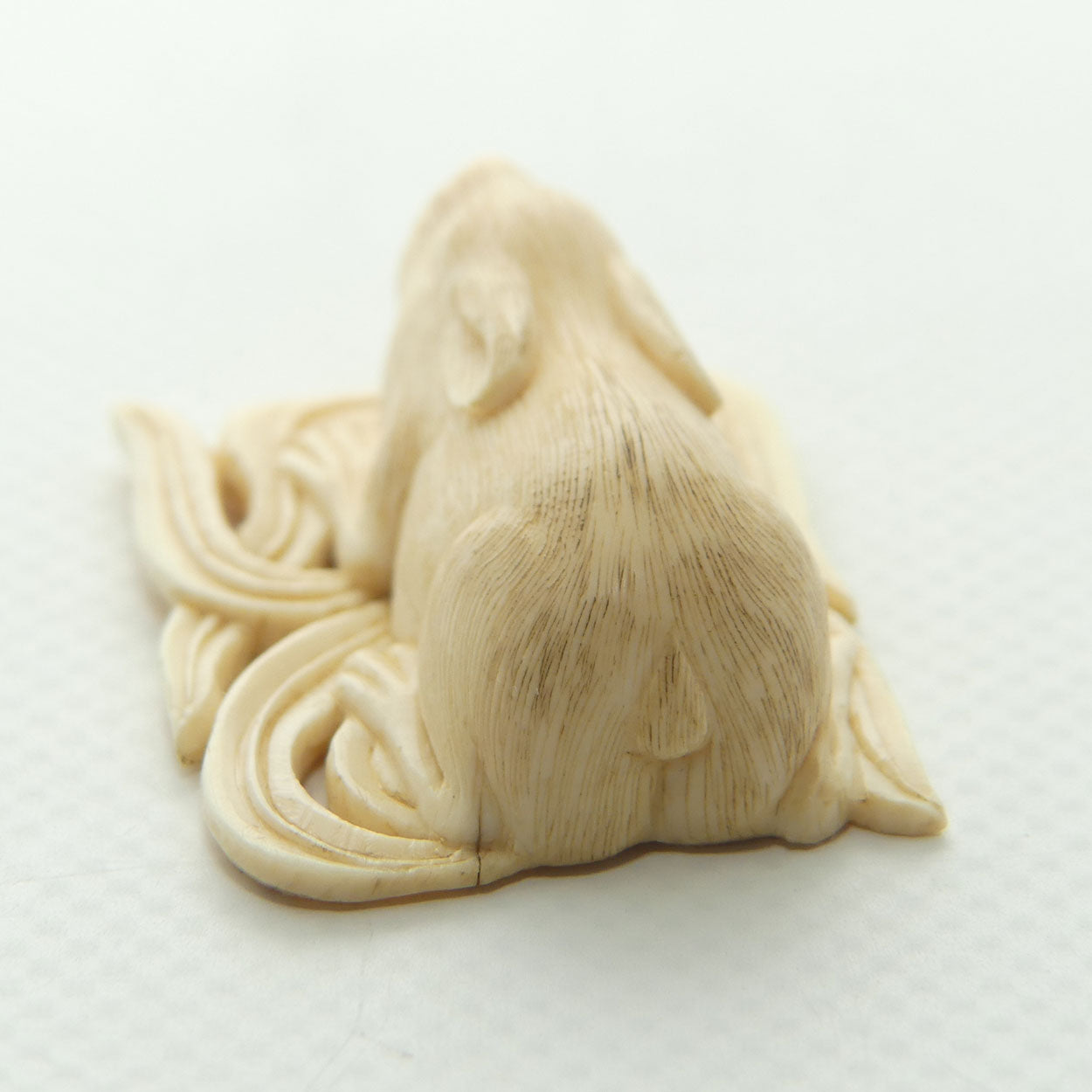 Japanese Carved Ivory miniature Okimono | Rabbit Resting