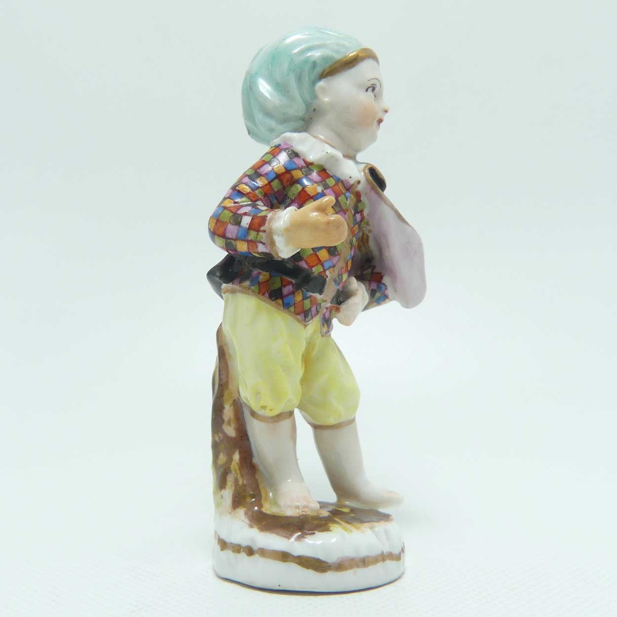 early Berlin Porcelain Harlequin miniature figure c.1850