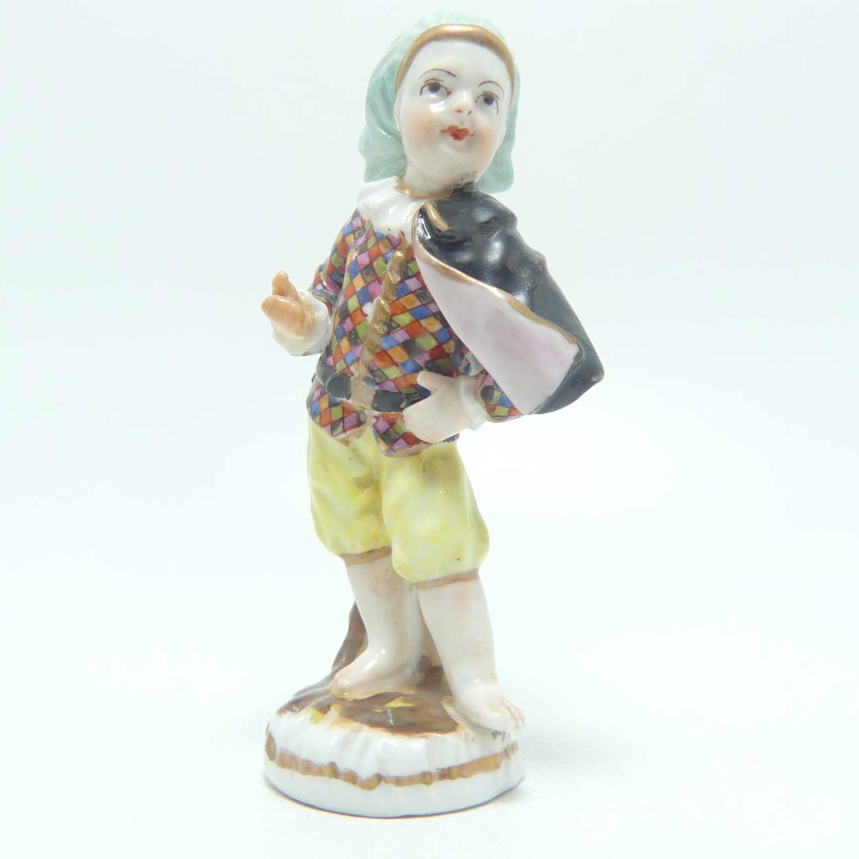 early Berlin Porcelain Harlequin miniature figure c.1850