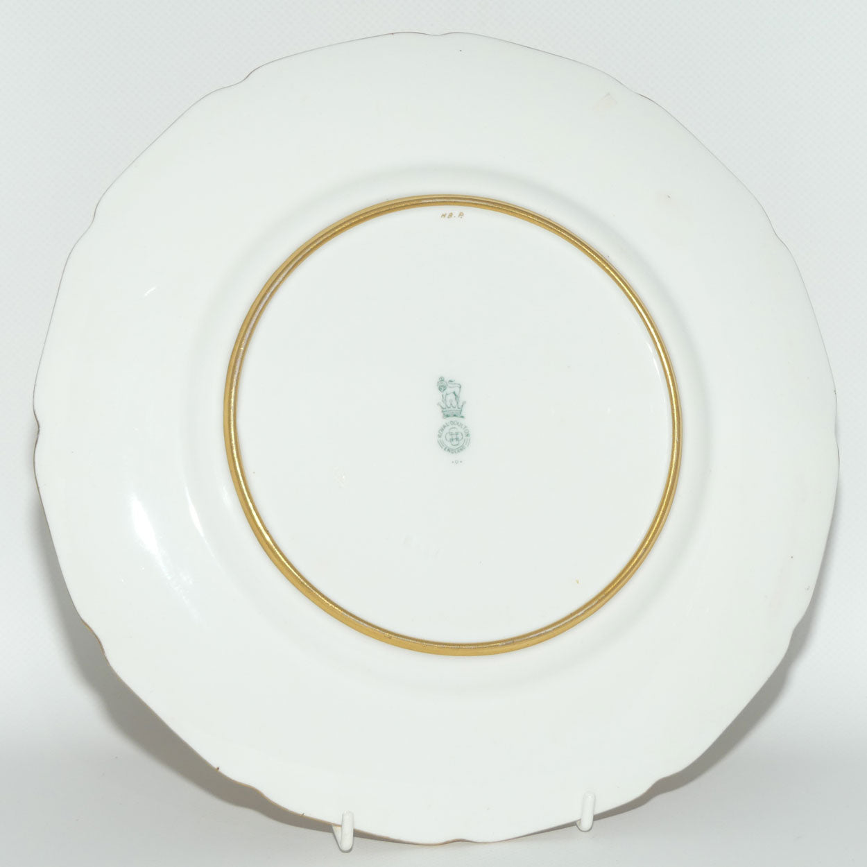 Royal Doulton plate | Hand painted by Charles Hart | Chrysanthemum| Rouge border and superb gilding