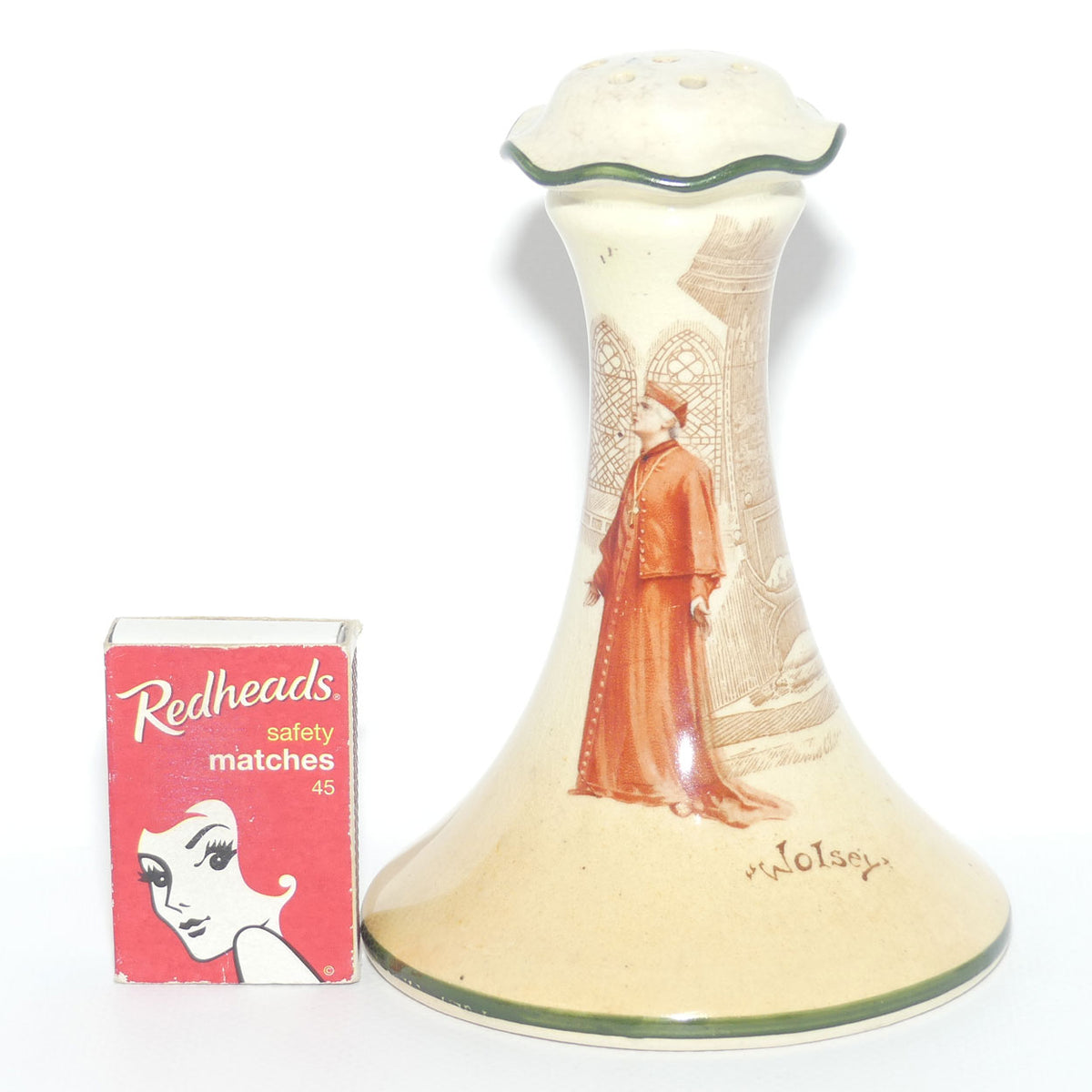 Royal Doulton Shakespearean hatpin holder D3746 Wolsey