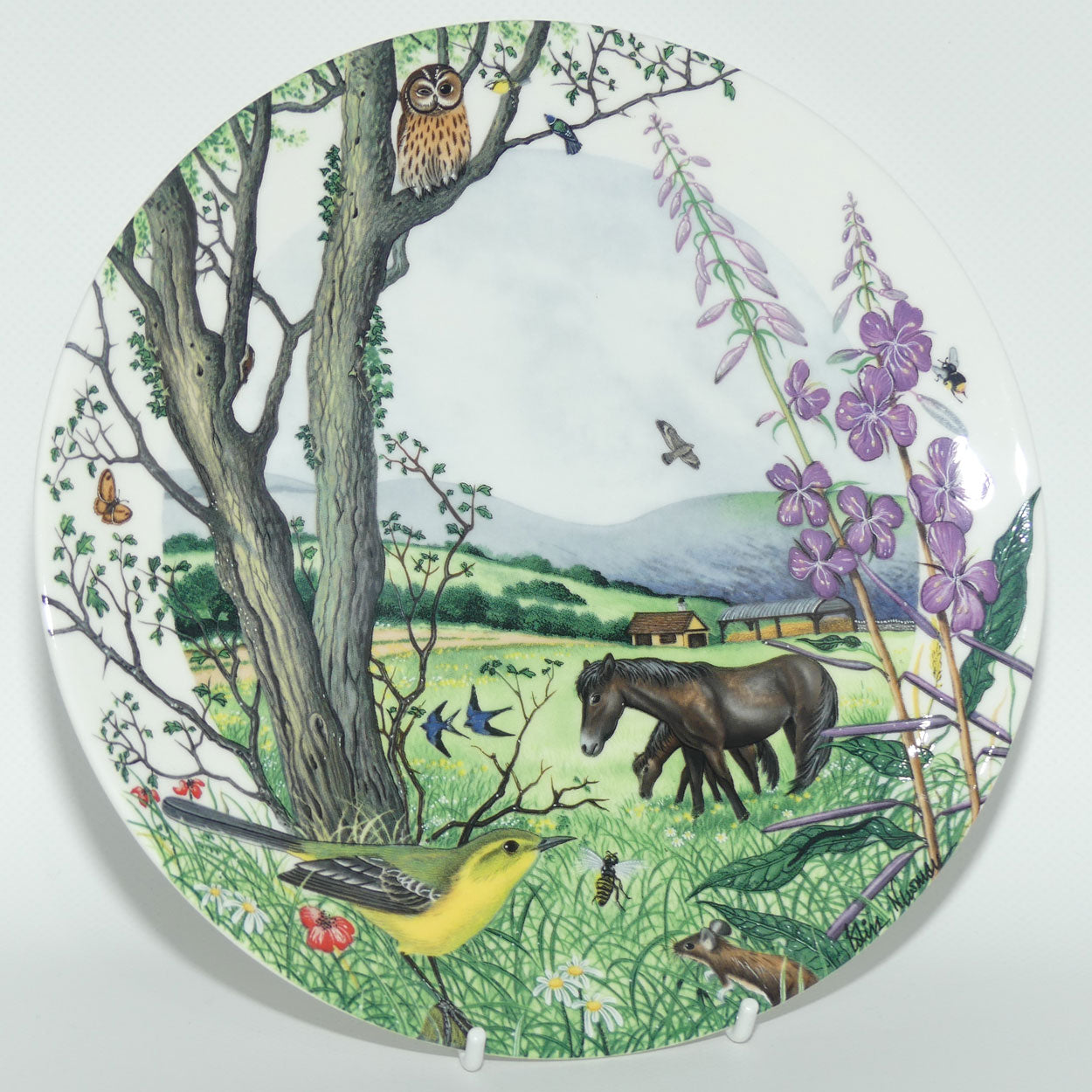 Wedgwood Colin Newman's Country Panorama plate #7 | Bradex 26 W90 27.7 | The Hayfield