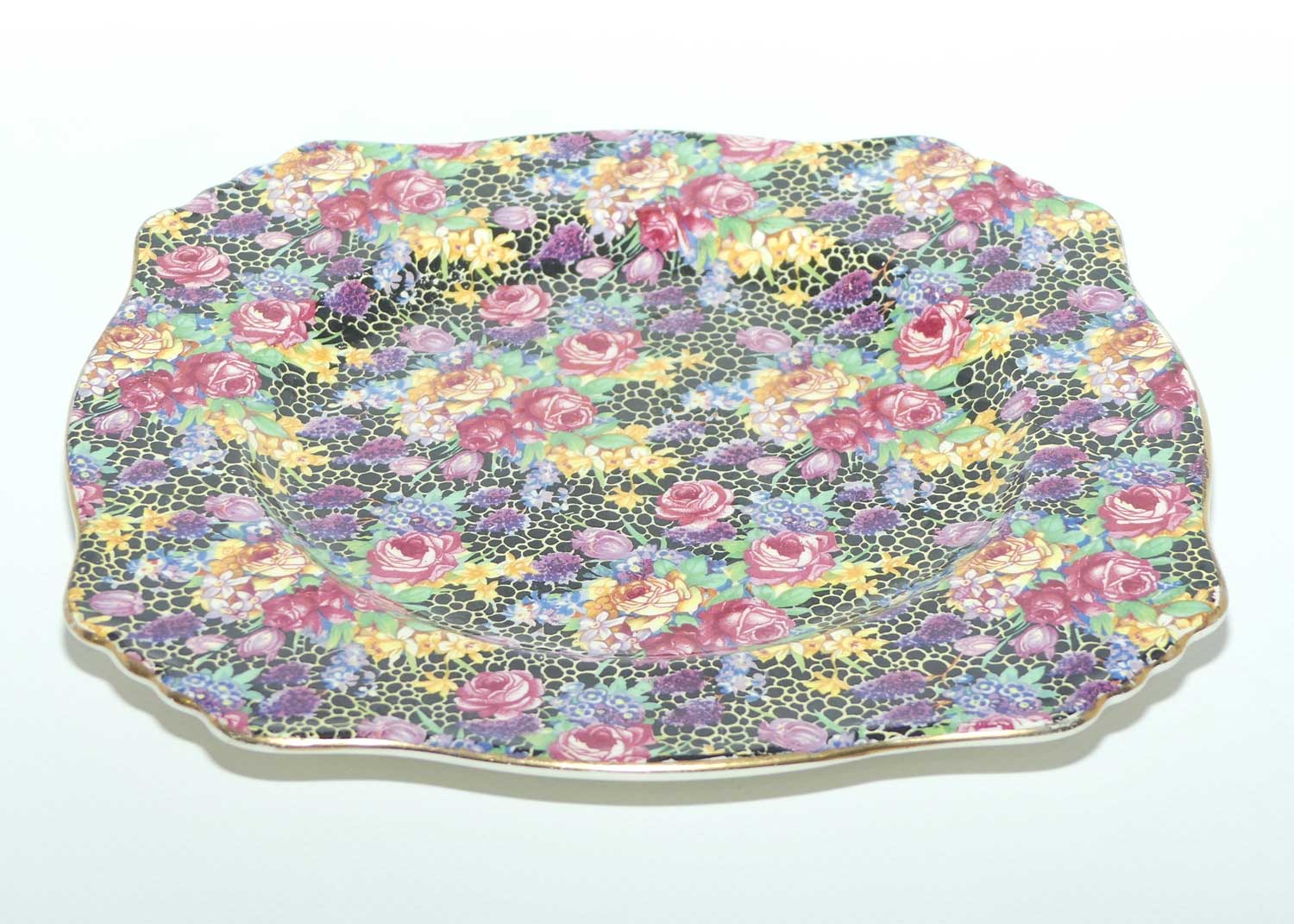 Royal Winton Grimwades Chintz Hazel pattern sandwich plate | 20cm square