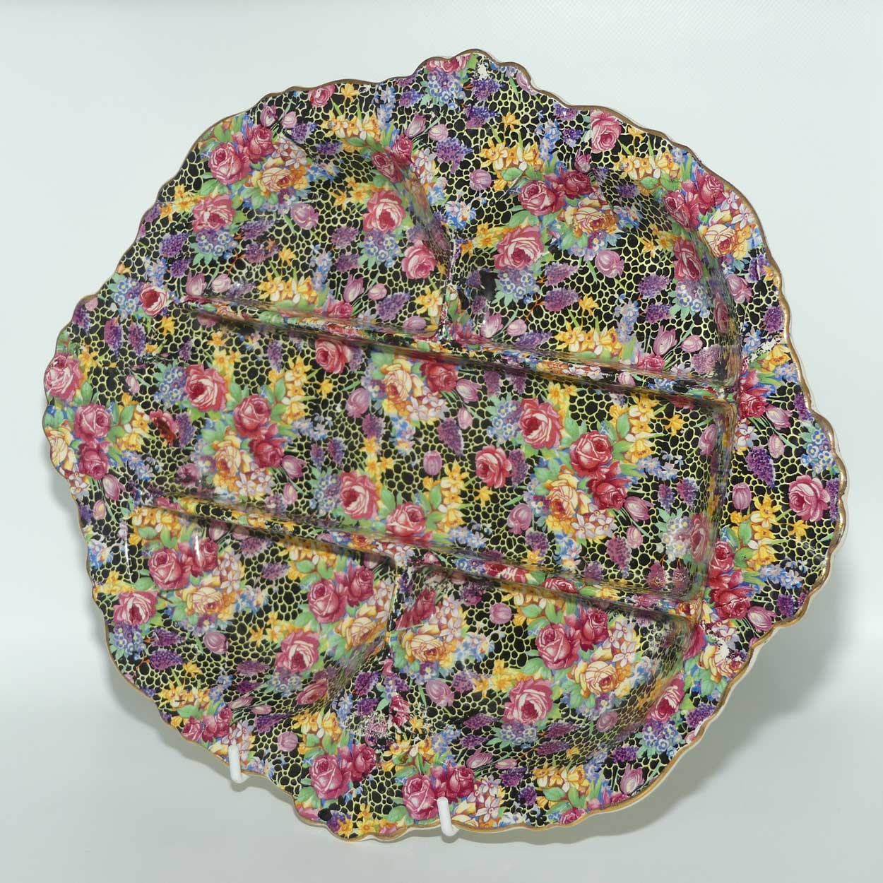 Royal Winton Hazel Chintz 5 section divided savoury tray