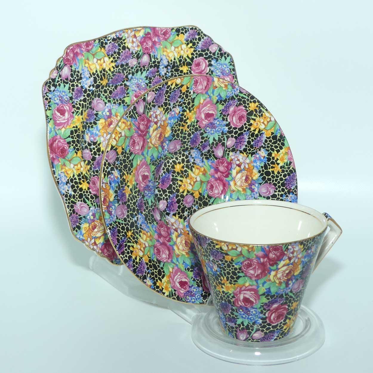 Royal Winton Chintz Hazel trio | Deco shape