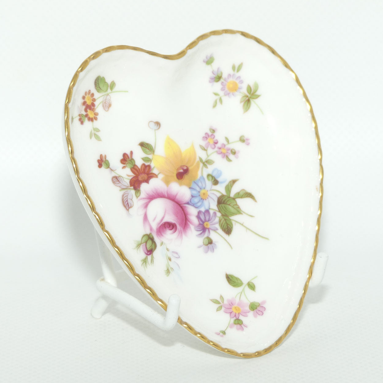 Royal Crown Derby Derby Posies butter or jam dish | Heart shape