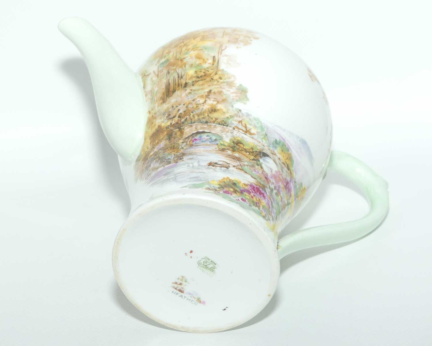 Shelley Heather pattern coffee pot + lid