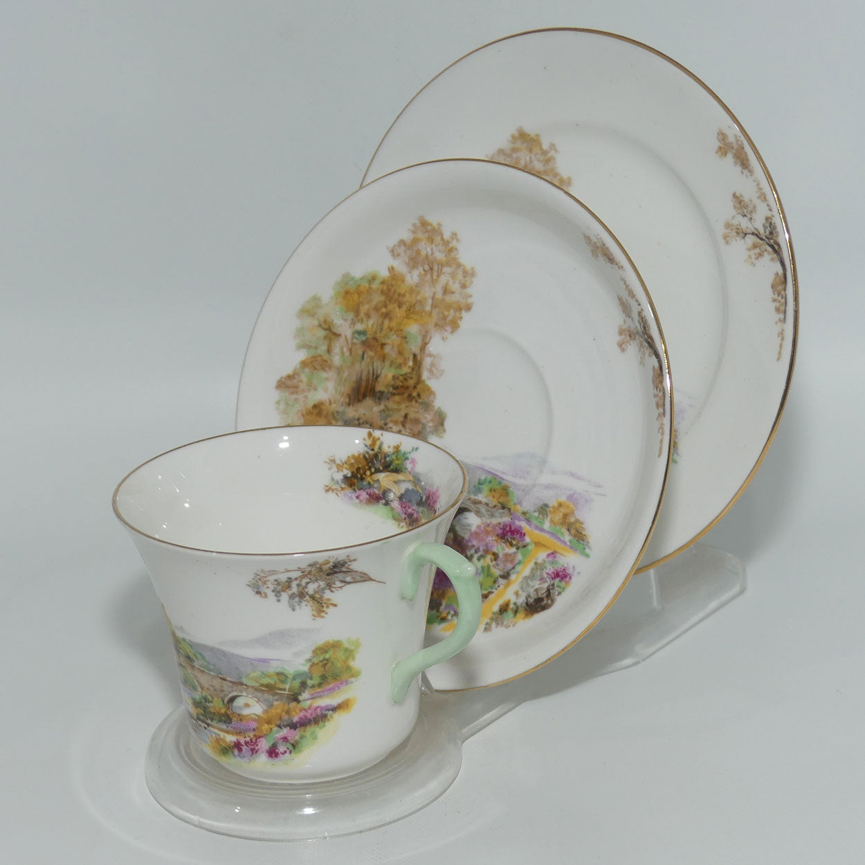 Shelley Perth shape Heather pattern trio