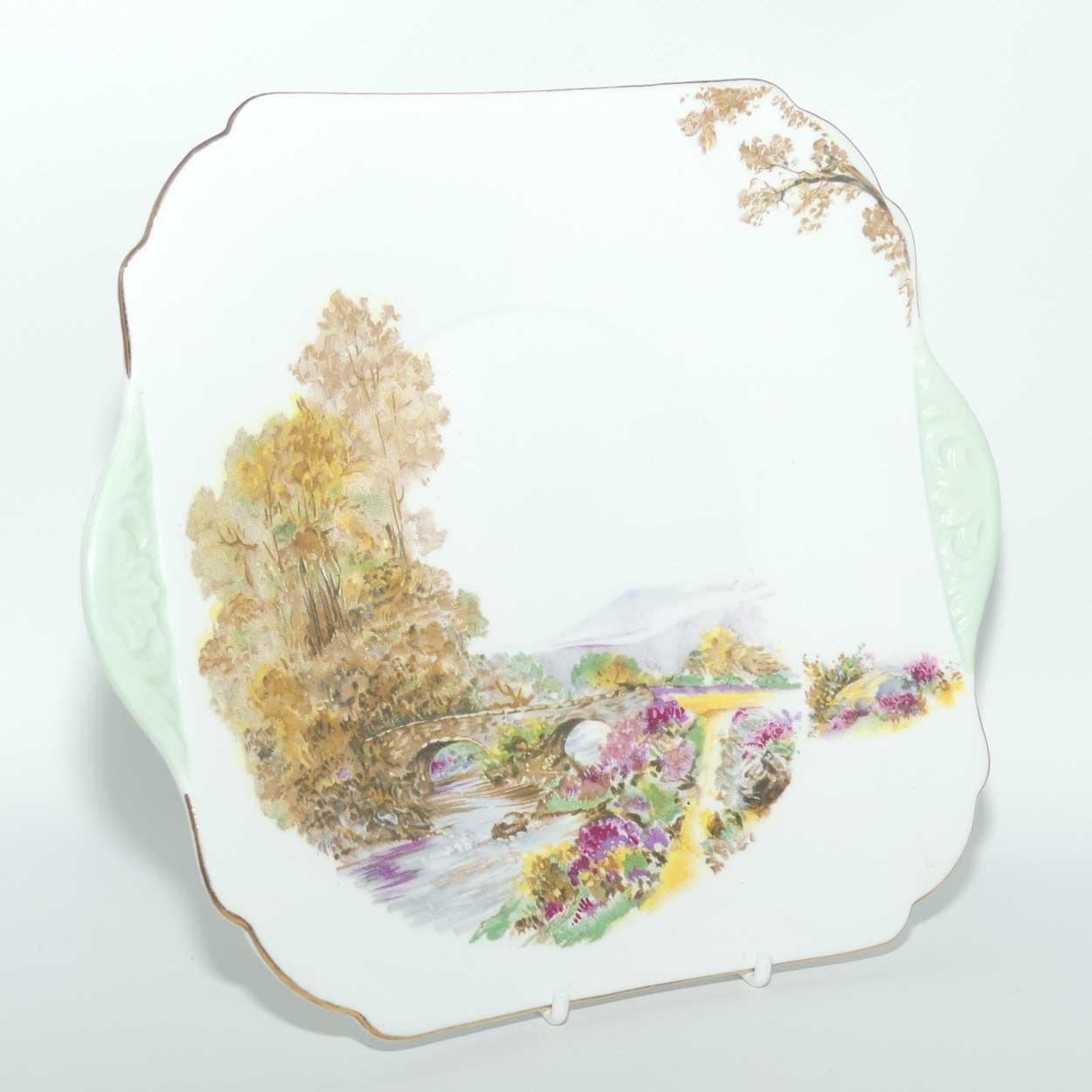Shelley Heather pattern cake plate