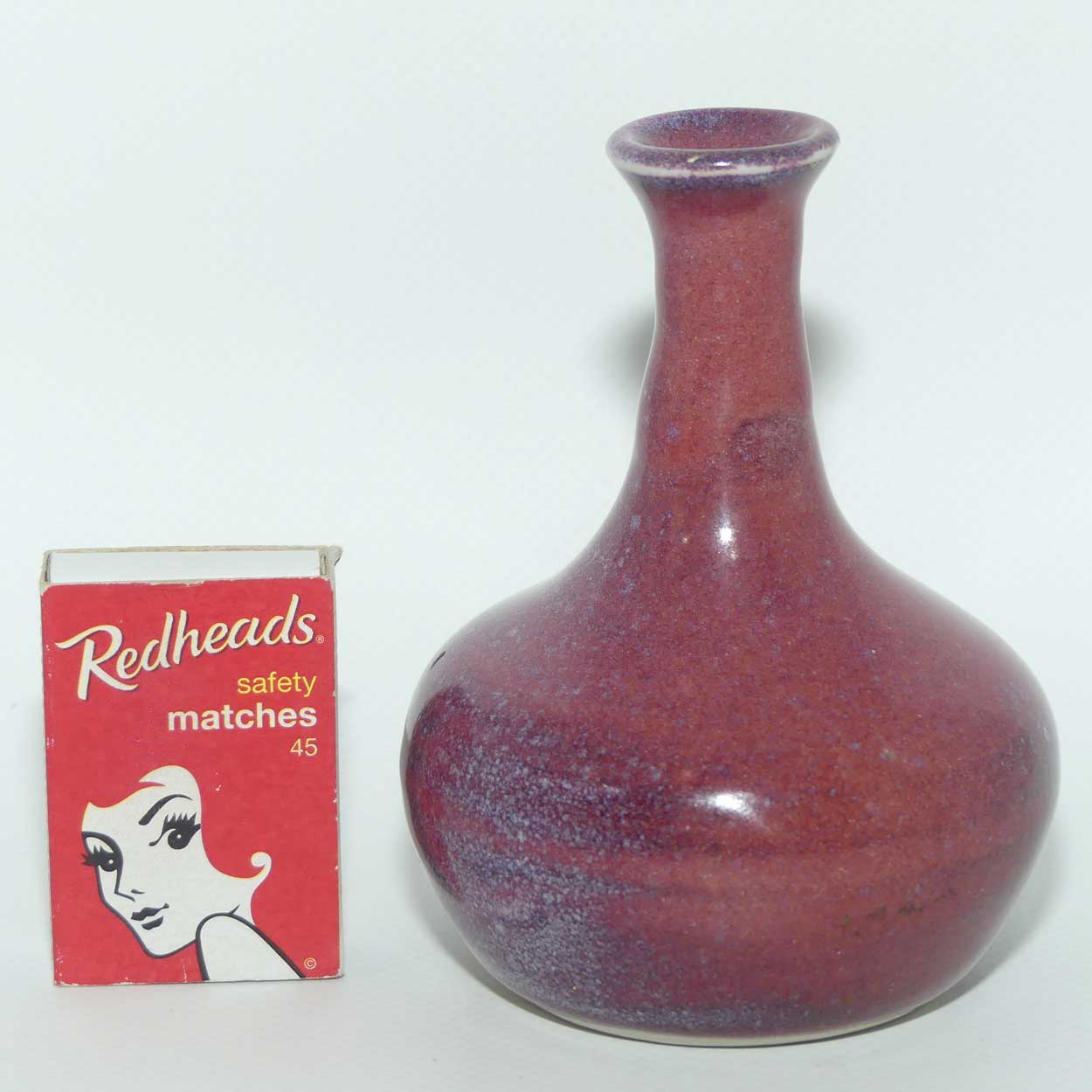 Heather Russell Australian Pottery | Small Flambe Glaze vase