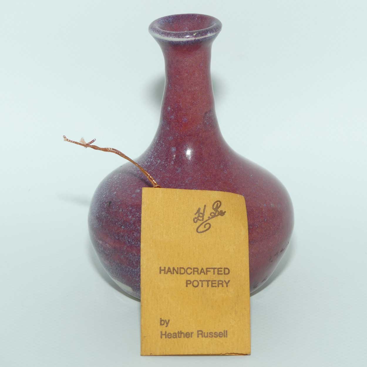 Heather Russell Australian Pottery | Small Flambe Glaze vase