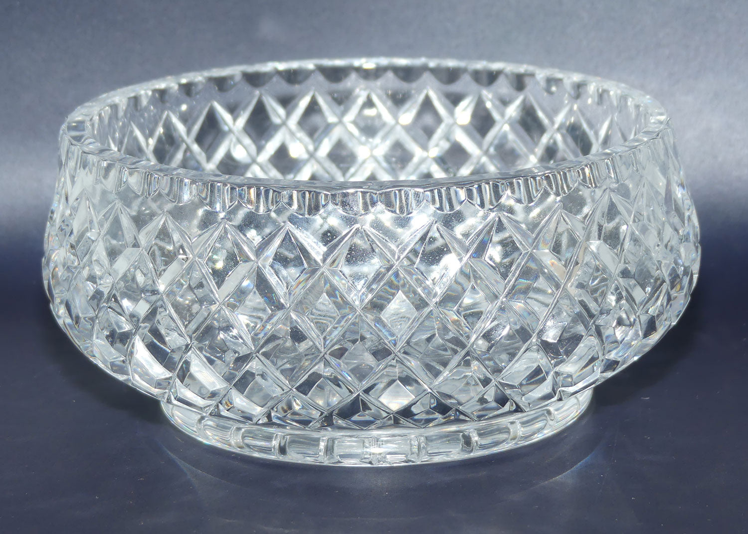 Traditional Diamond Cut Crystal bowl | Heavy | 18.5cm diam