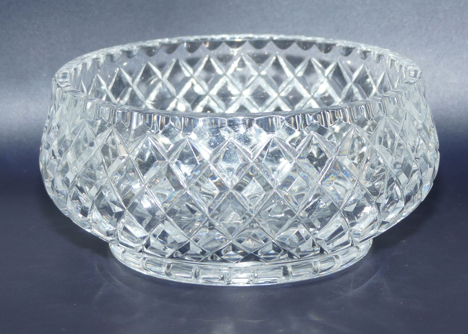 Traditional Diamond Cut Crystal bowl | Heavy | 18.5cm diam