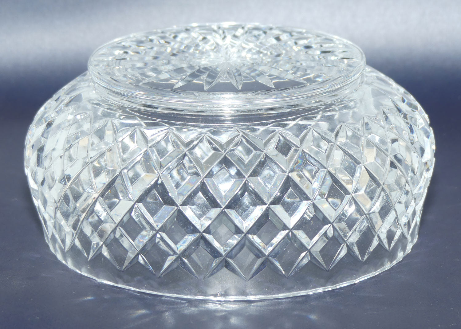 Traditional Diamond Cut Crystal bowl | Heavy | 18.5cm diam