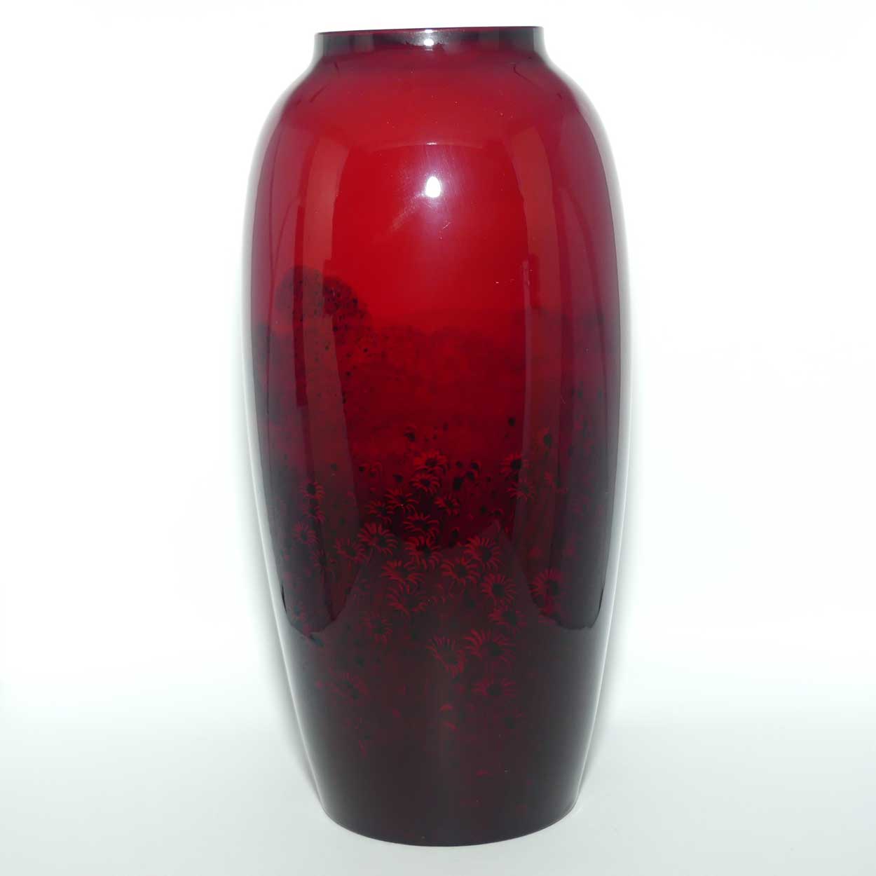 Royal Doulton Flambe Farmhouse and Flowers vase