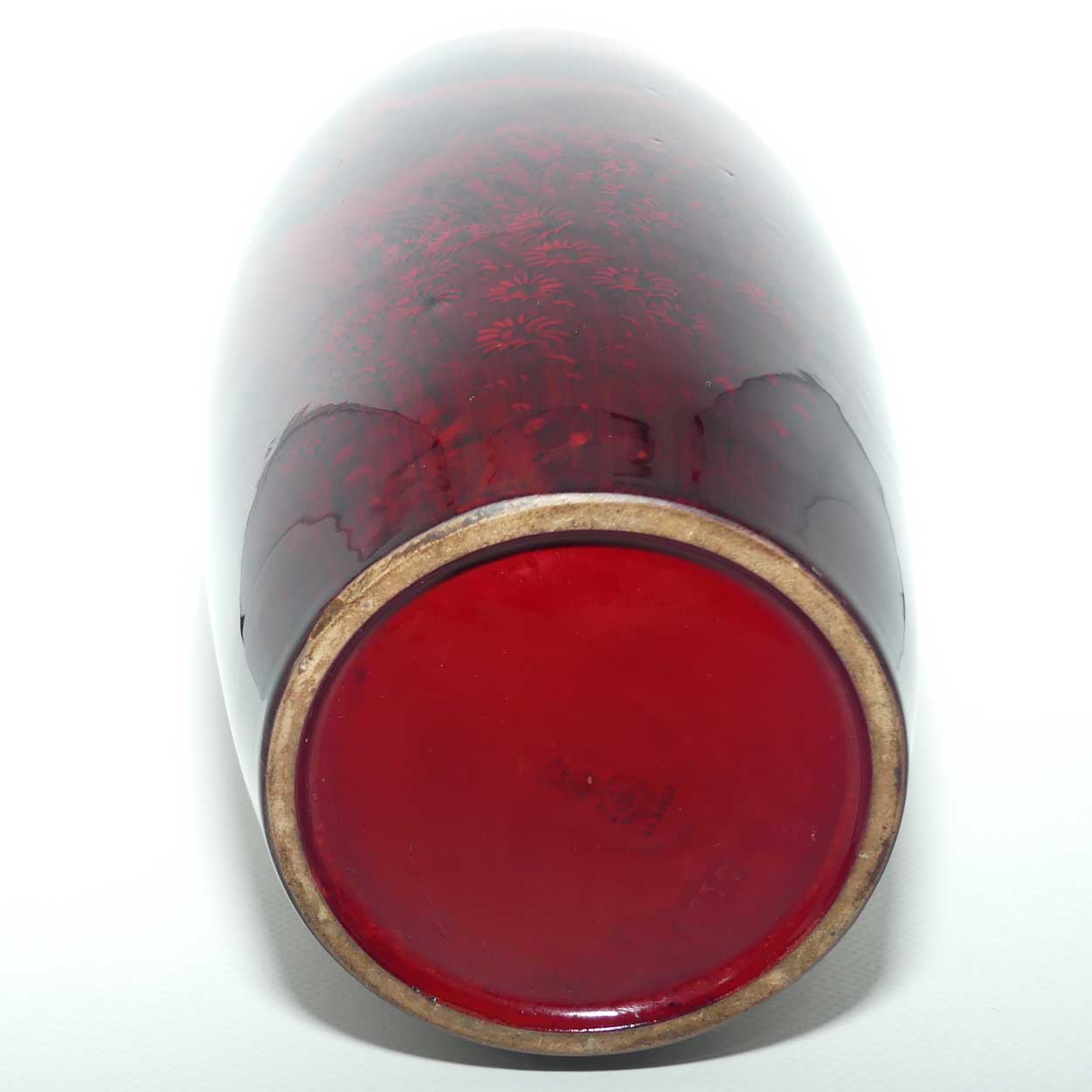 Royal Doulton Flambe Farmhouse and Flowers vase