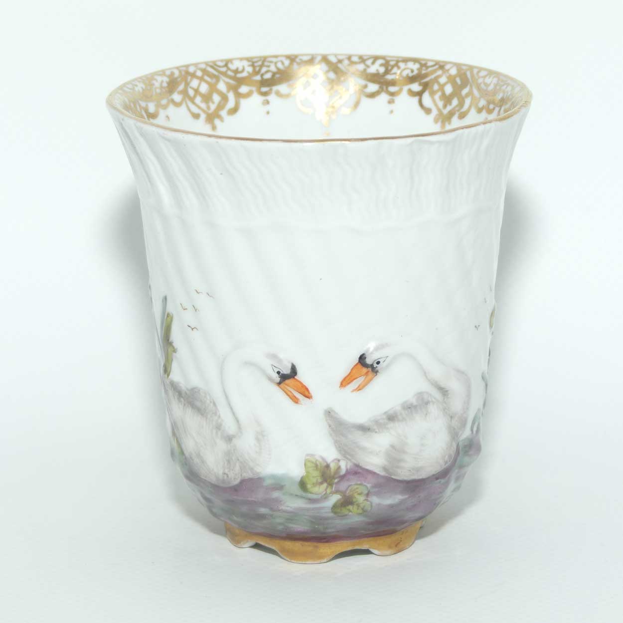 Helena Wolfson Dresden decorated Meissen Swan Service Cup