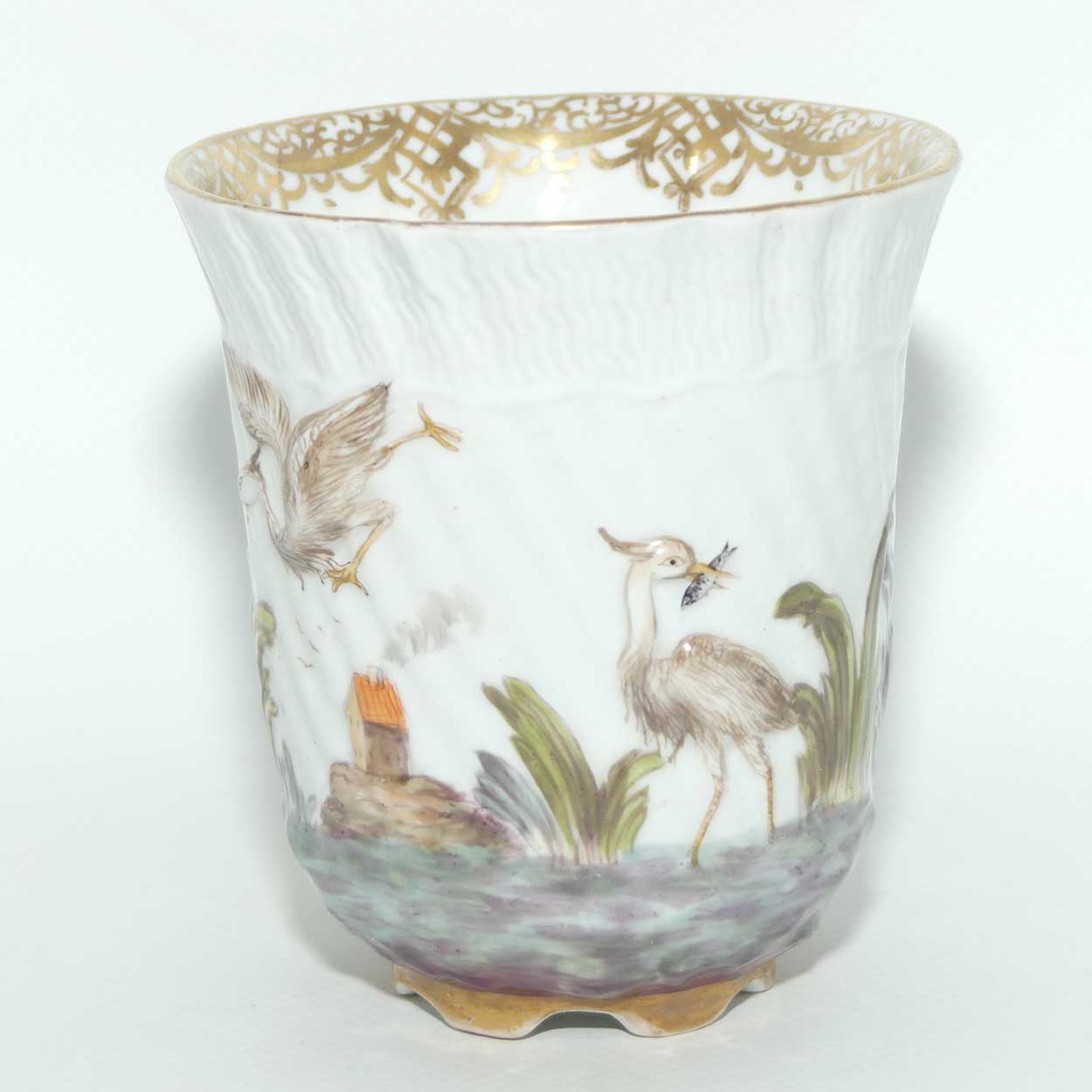 Helena Wolfson Dresden decorated Meissen Swan Service Cup