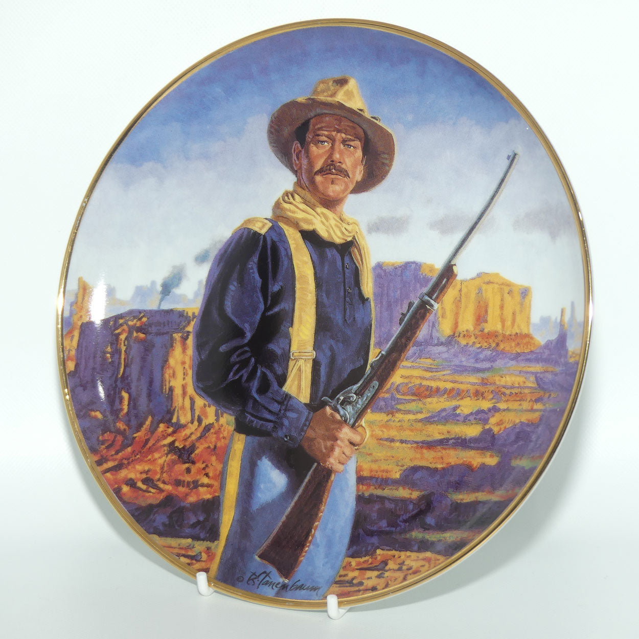 Franklin Mint Heirloom plate | John Wayne | Hero of the West