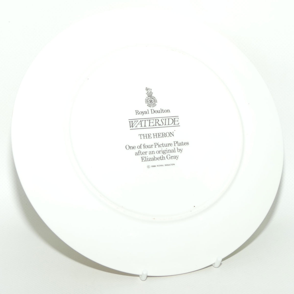 Royal Doulton picture plate by Elizabeth Gray | Waterside series | The Heron