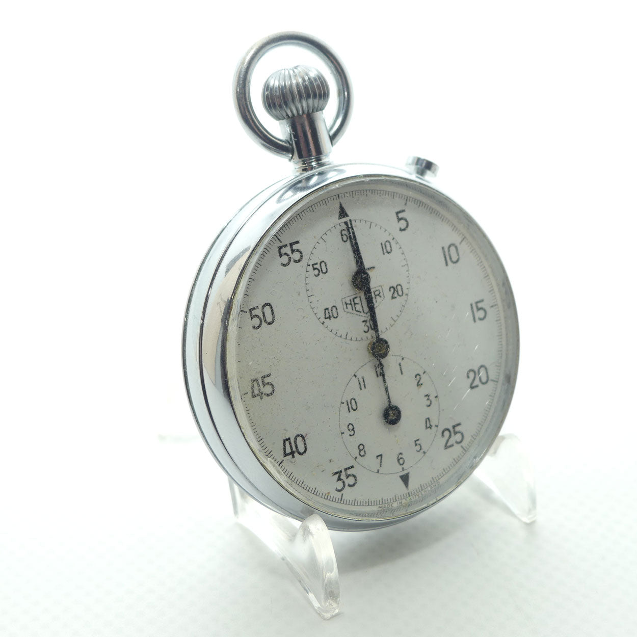 Vintage HEUER Swiss Made Stop Watch | Two Register Dial | 12 hour and 60 minute subdials