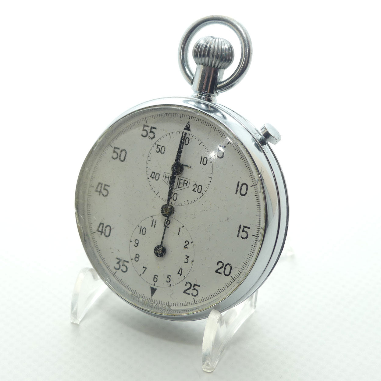 Vintage HEUER Swiss Made Stop Watch | Two Register Dial | 12 hour and 60 minute subdials
