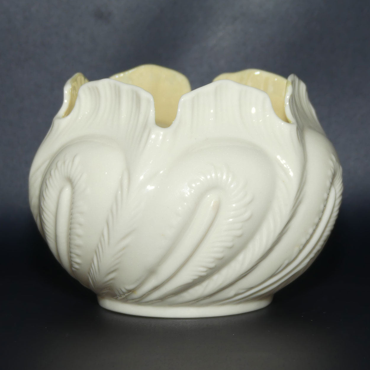 Belleek Hexagonal shape small planter pot | 3rd Green Mark