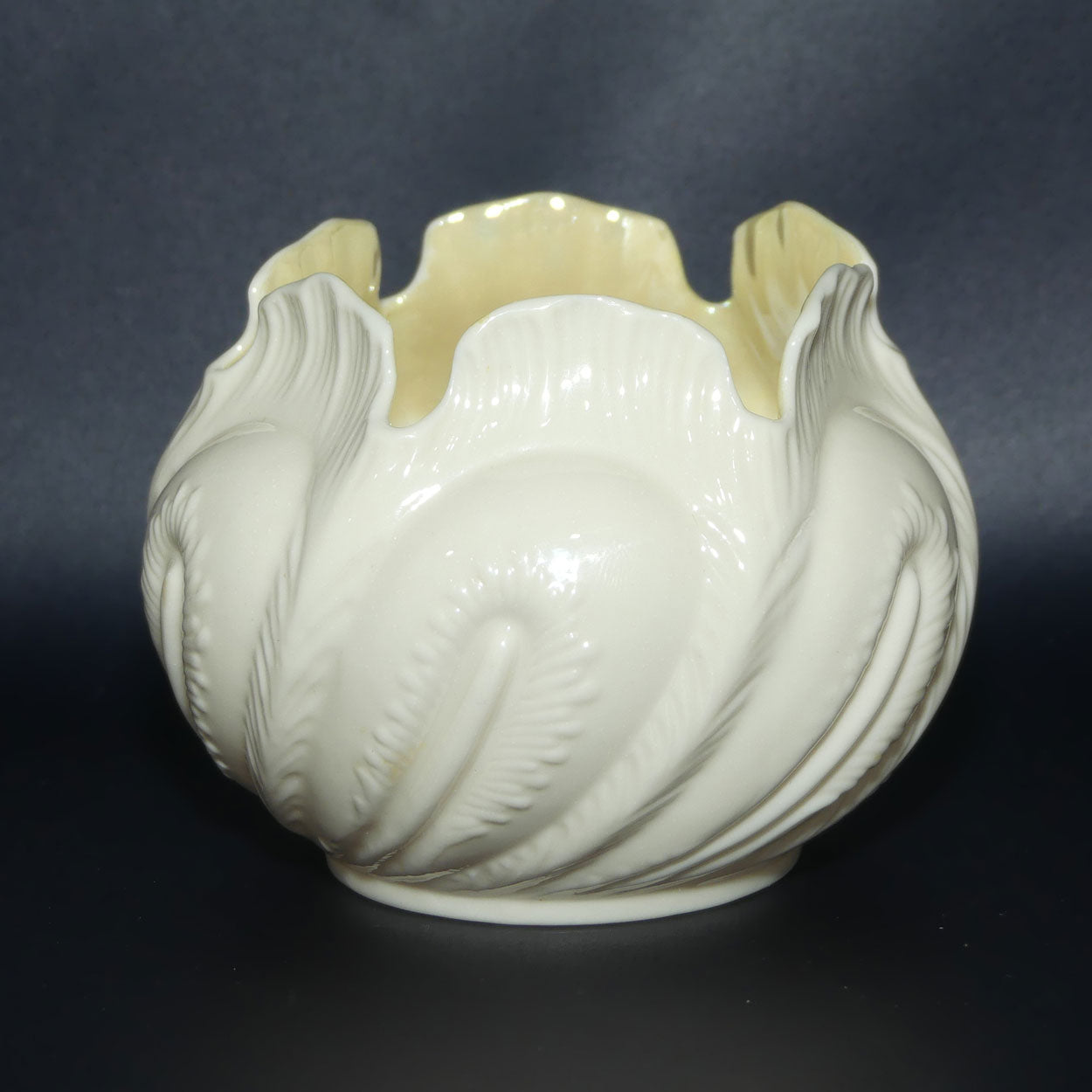 Belleek Hexagonal shape small planter pot | 3rd Green Mark