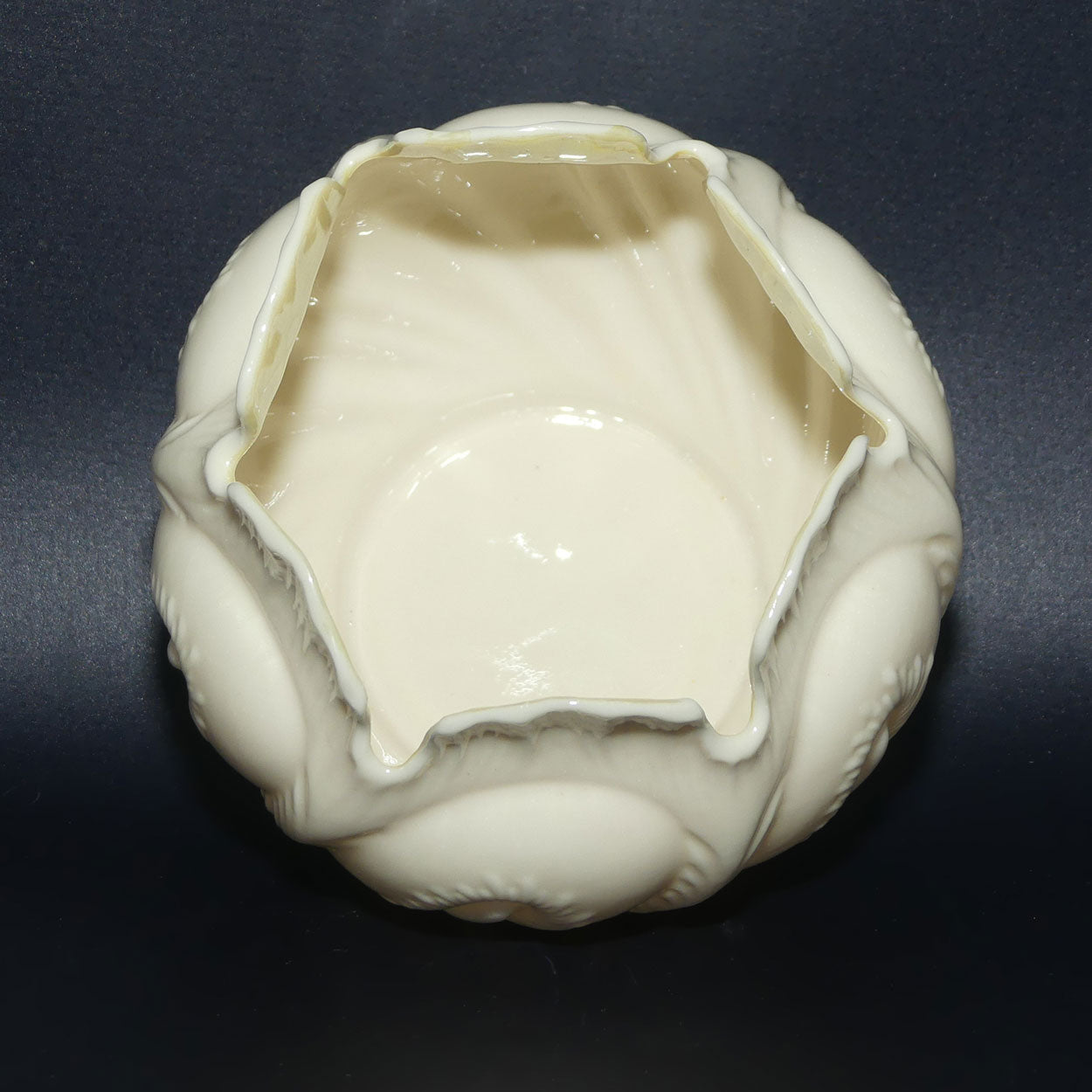 Belleek Hexagonal shape small planter pot | 3rd Green Mark