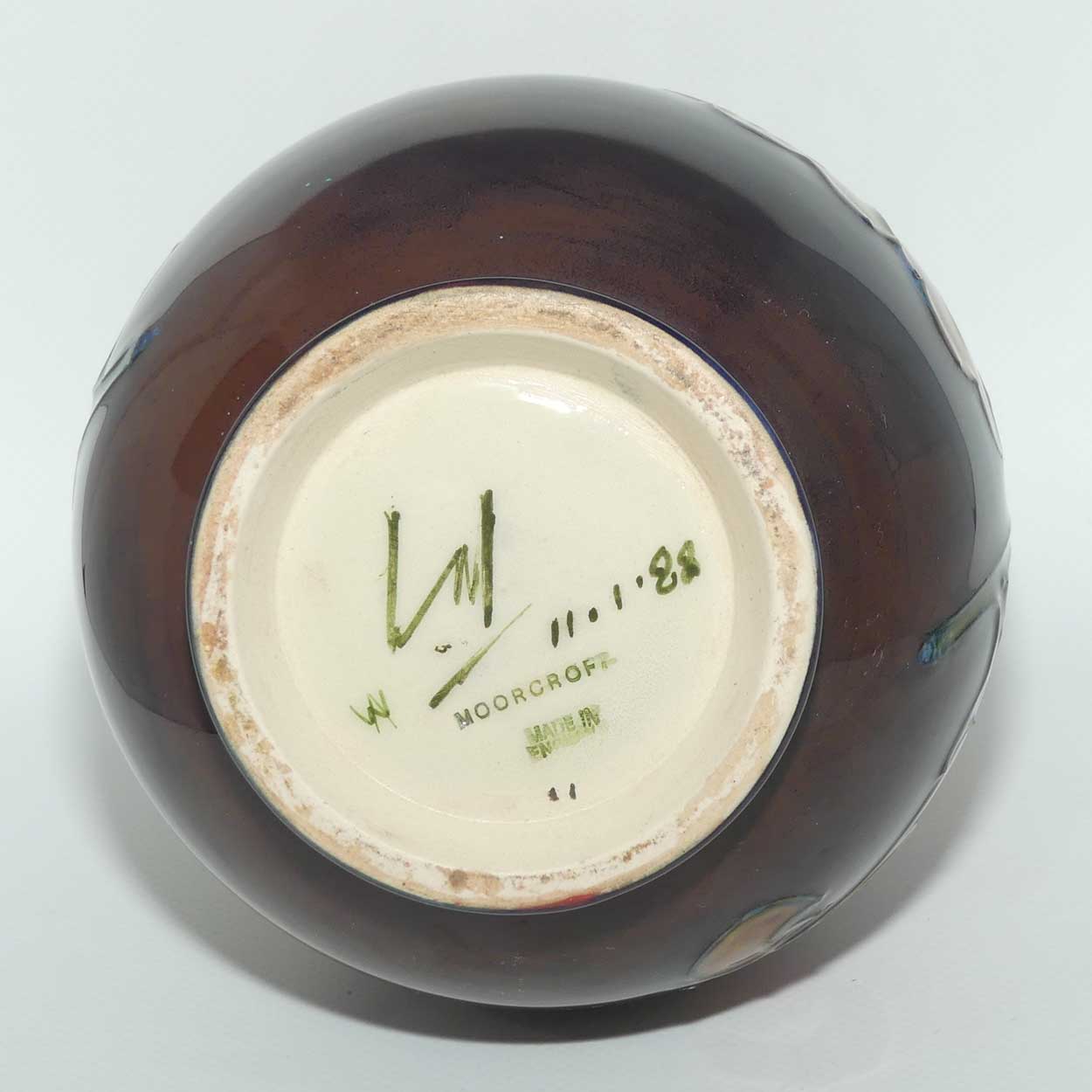 Walter Moorcroft Flambe Hibiscus 7/7 vase | c.1988