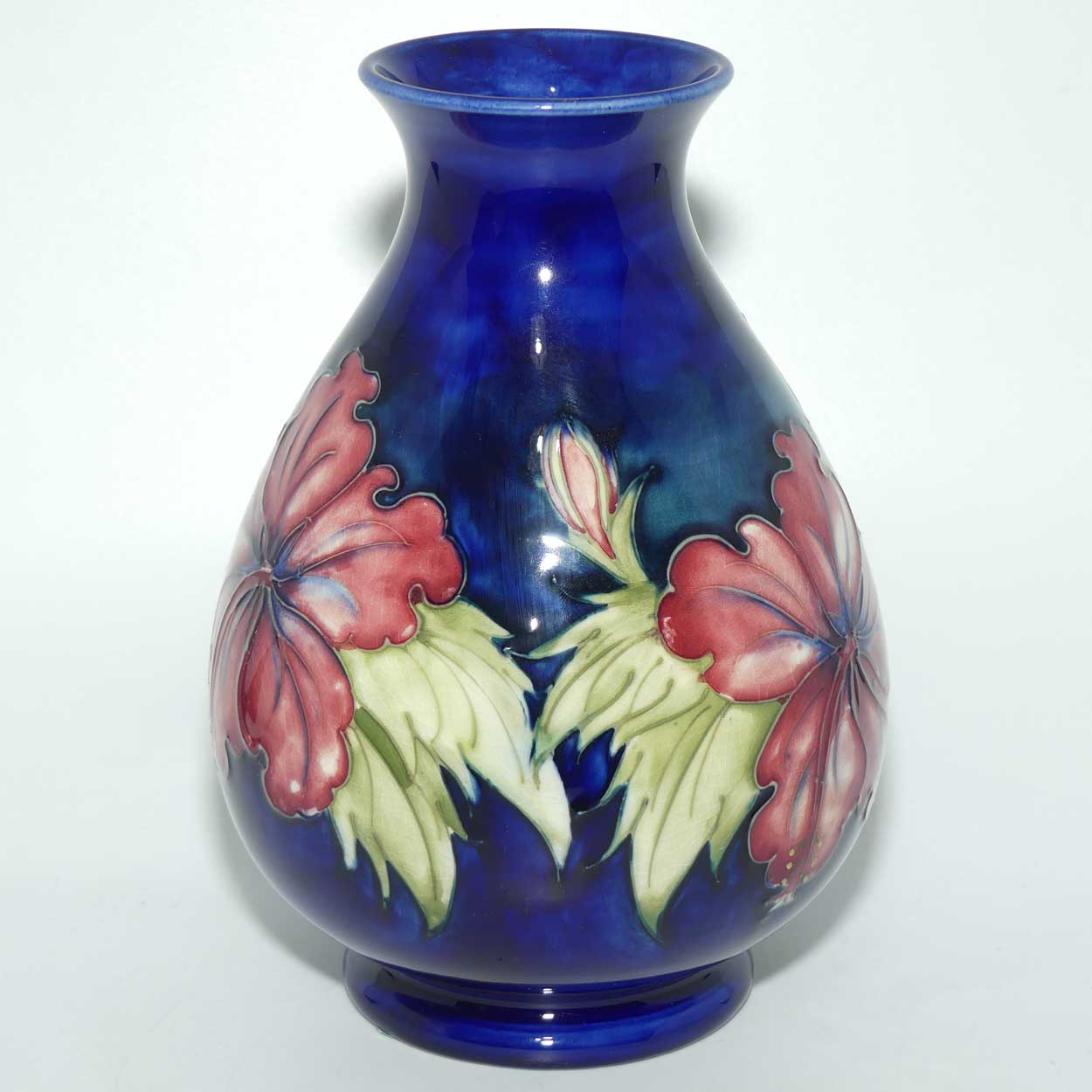 Walter Moorcroft Hibiscus (Blue) 7/8 vase #2