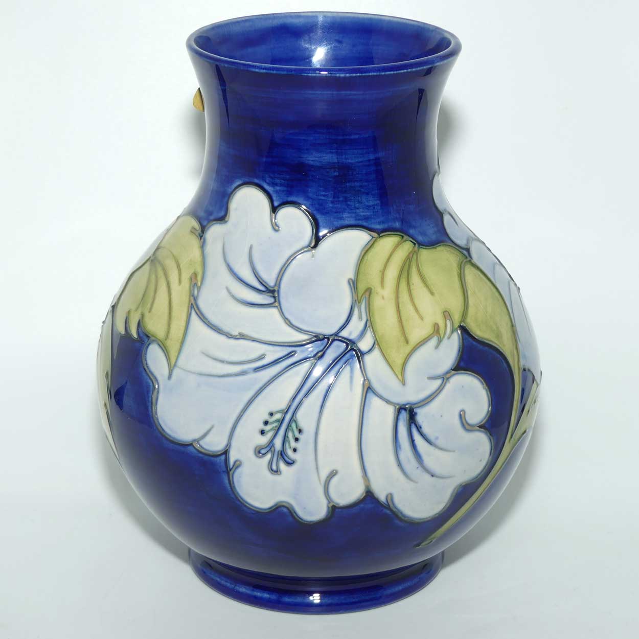 Walter Moorcroft Hibiscus (Blue Flower on Blue) 869/9 vase