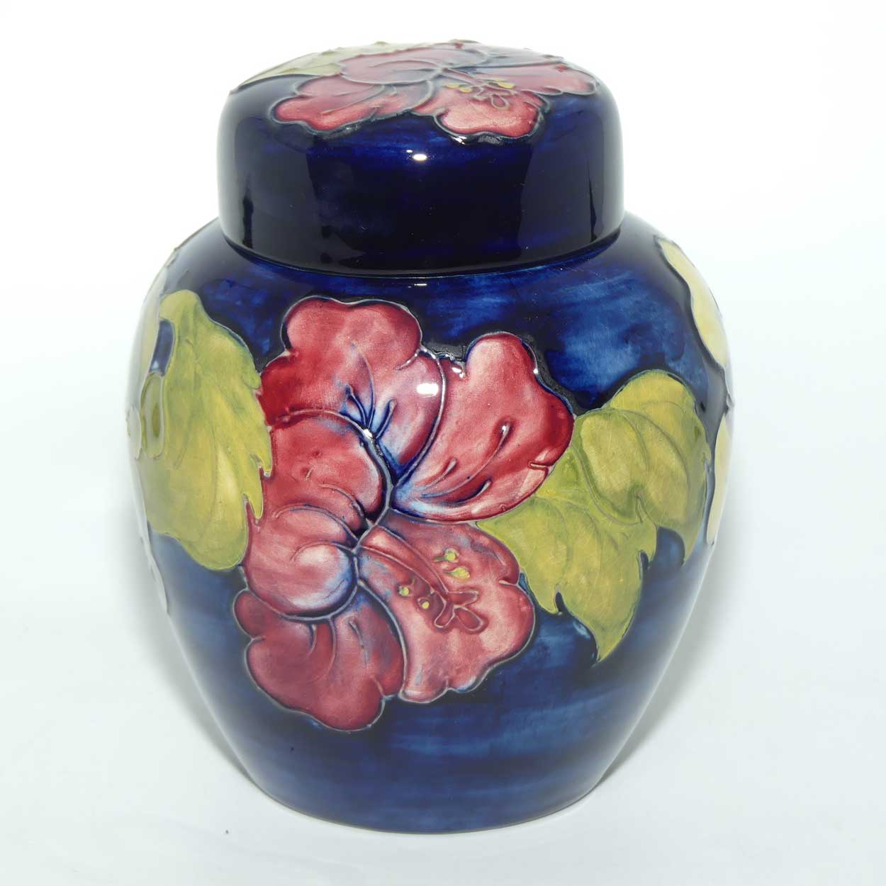 Walter Moorcroft Hibiscus (Blue) ginger jar #2