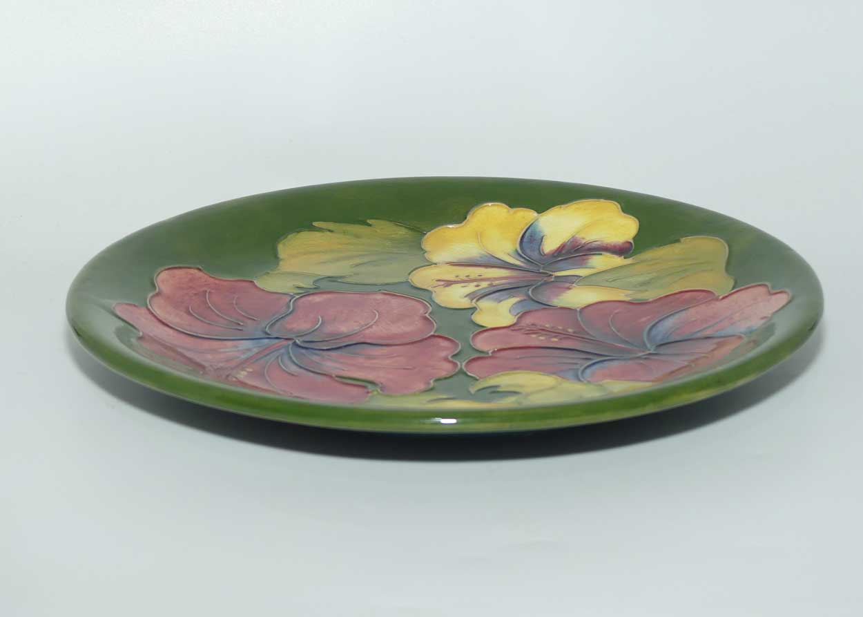Walter Moorcroft Hibiscus (Green) plate | 26cm #1