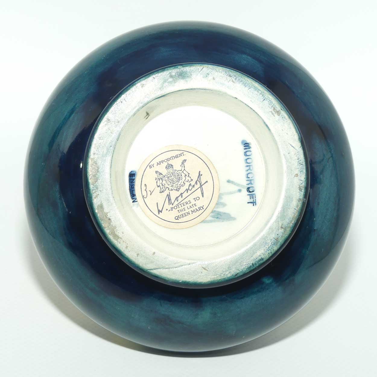 Walter Moorcroft Hibiscus | Olive Green ground vase | Shape 32