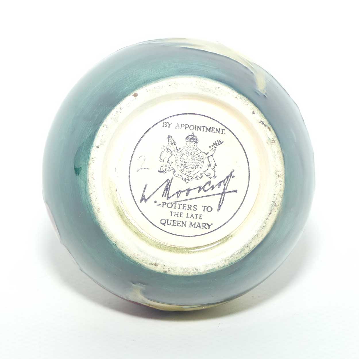 Walter Moorcroft Hibiscus miniature vase | Green ground