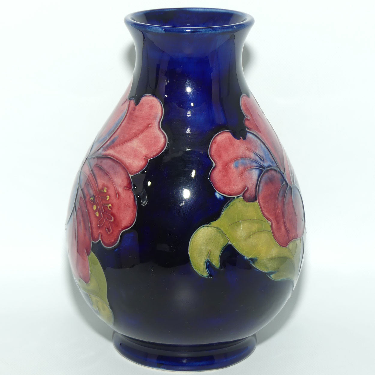 Walter Moorcroft Hibiscus (Blue) 7/7 vase
