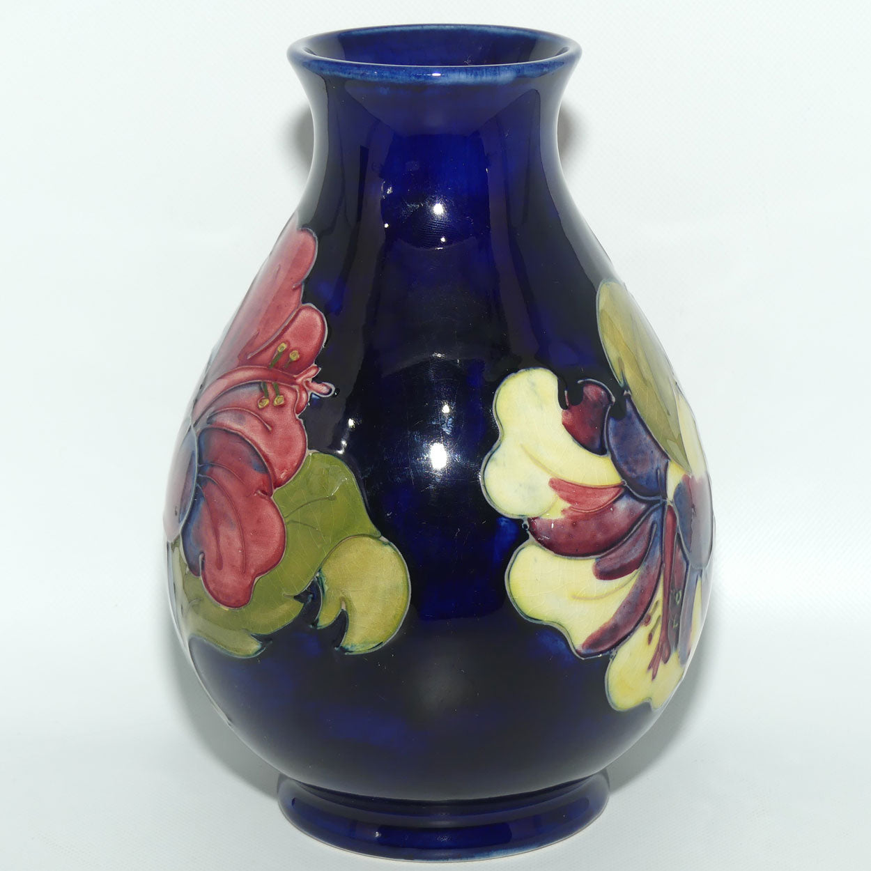 Walter Moorcroft Hibiscus (Blue) 7/7 vase