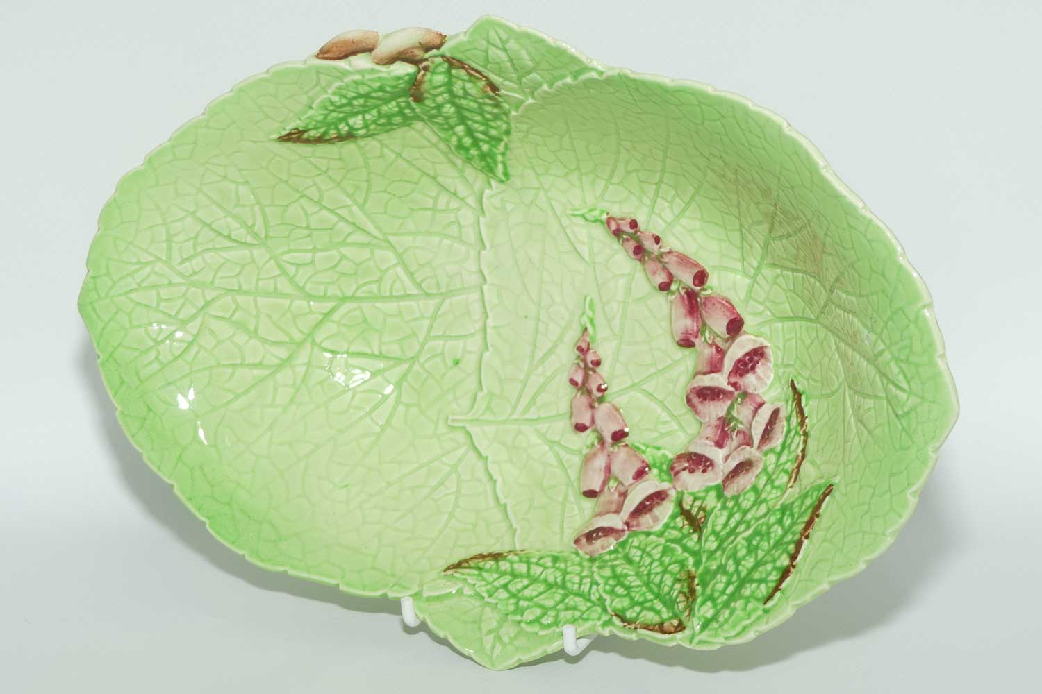 Carlton Ware Hollyhocks on Green leaf bowl | 1903/2 | 27.5cms